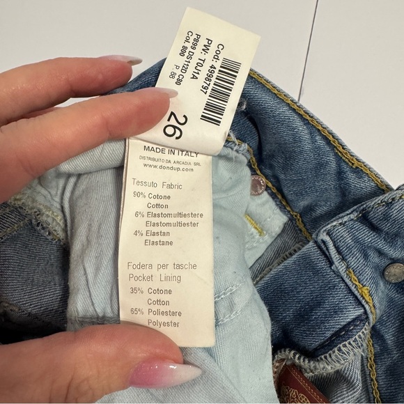 Dondup Jay White Focus Jeans Size 26 Made in Italy | Premium Denim - Picture 7 of 15